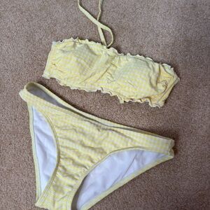 Xhilaration Yellow Checkered Bikini
